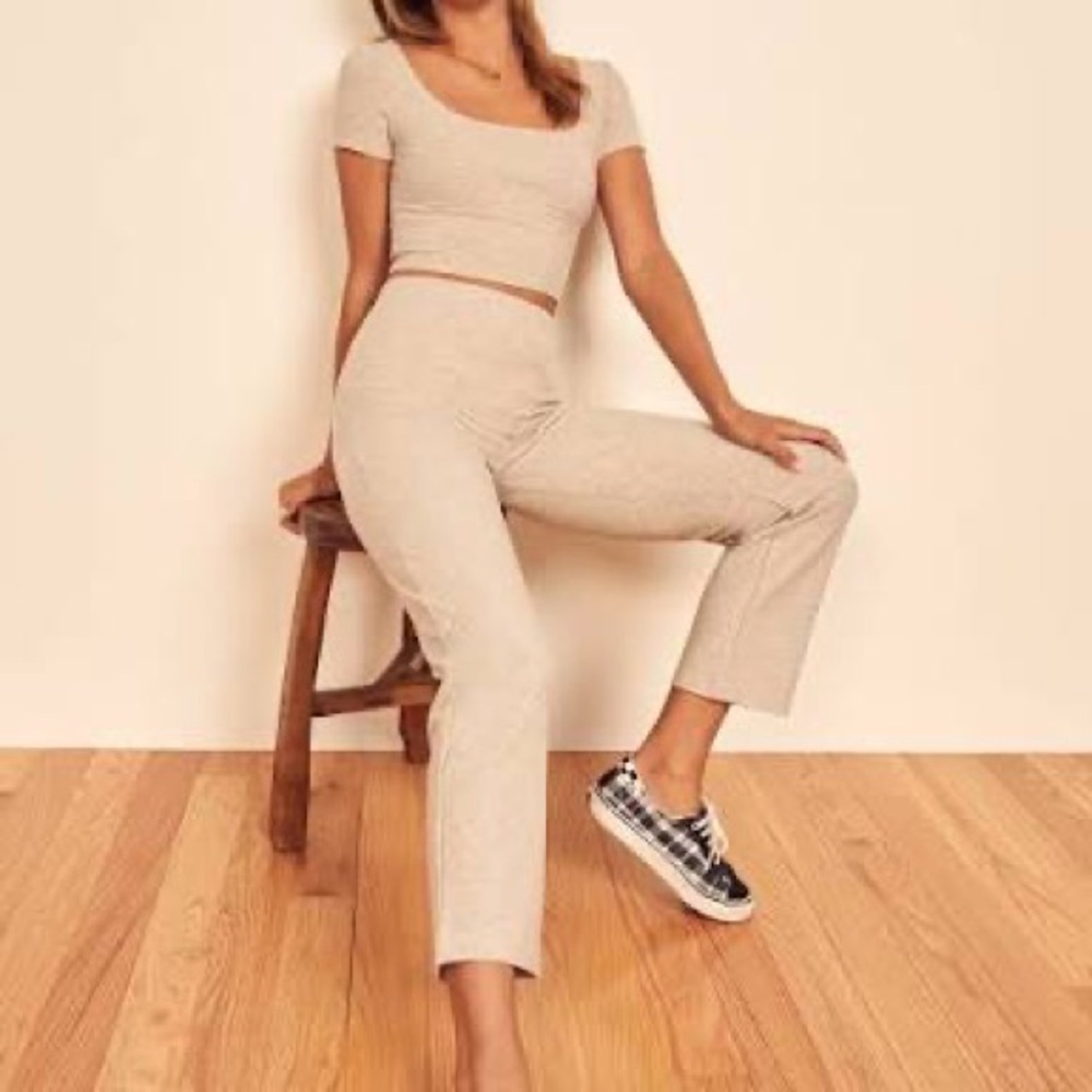 Reformation Marion Pants – Light Heather Grey, Size XS, Gently Worn